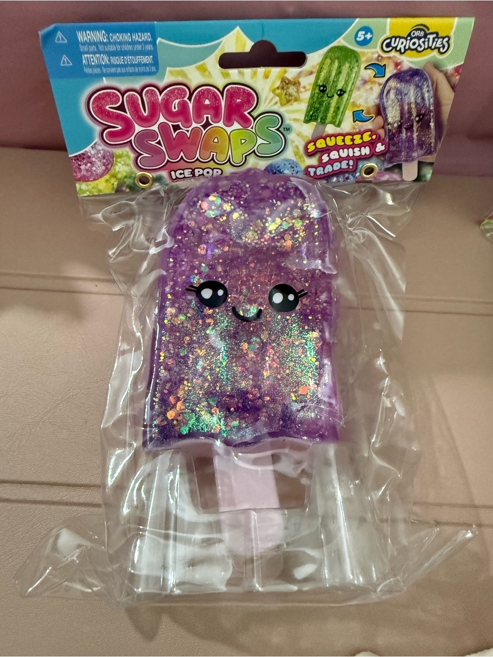 Sugar Swaps Glitter Purple Ice Pop Squishy Toy by ORB Curiosities